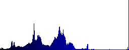 RAR file format icons in carved wooden button styles - Histogram - Blue color channel