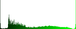 AVI file format white icons on round color glass buttons - Histogram - Green color channel