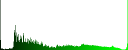 Descending ordered list mode white icons on round color glass buttons - Histogram - Green color channel