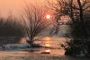 Sunset by the winter river - Riverside sunset