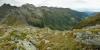 Rocky hill-side - Small, fragmented stones cover the slope of a mountain.