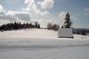 Winter landscape with a small cottage - Winter landscape with a small, snow-covered cottage