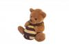 A brown teddy bear with a beehive - A teddy holding a beehive