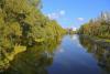 A tranquil river with trees on its banks - Calm river