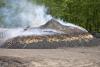 Charcoal pile - Making of charcoal with burning