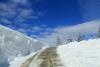 A road leads in the snow - Snowy road