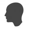 Human head silhouette. It can be used as part of various graphic compositions, or in itself. - Human Head Silhouette