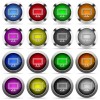 Set of monitor glossy web buttons. Arranged layer structure. - Monitor button set