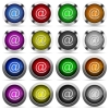 Email button set - Set of email glossy web buttons. Arranged layer structure.