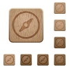 Set of carved wooden compass buttons. 8 variations included. Arranged layer structure. - Compass wooden buttons