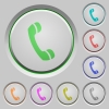 Set of call sunk push buttons. Well-organized layer, color swatch and graphic style structure. Easy to recolor. - Blank call buttons