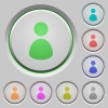 Set of user sunk push buttons. Well-organized layer, color swatch and graphic style structure. Easy to recolor. - User push buttons