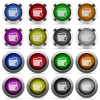 Download folder button set - Set of download folder glossy web buttons. Arranged layer structure.