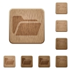 Folder open wooden buttons - Set of carved wooden folder open buttons in 8 variations.