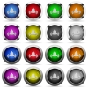 Set of Ringing bell glossy web buttons. Arranged layer structure. - Ringing bell button set