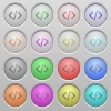 Set of programming code plastic sunk spherical buttons. - Programming code plastic sunk buttons