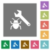 Bug fixing flat icon set on color square background. - Bug fixing square flat icons