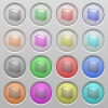 Set of paper stack plastic sunk spherical buttons. - Paper stack plastic sunk buttons