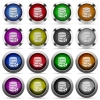 Database table relations button set - Set of database table relations glossy web buttons. Arranged layer structure.