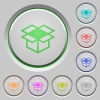 Set of color open box sunk push buttons. - Open box push buttons