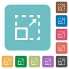 Flat maximize element icons - Flat maximize element icons on rounded square color backgrounds.