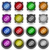 Set of link glossy web buttons. Arranged layer structure. - Link glossy button set