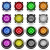 Set of Neutral emoticon glossy web buttons. Arranged layer structure. - Neutral emoticon glossy button set