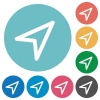 Flat direction arrow icons - Flat direction arrow icon set on round color background.