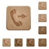 Set of carved wooden outgoing call buttons in 8 variations. - Outgoing call wooden buttons