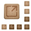 Set of carved wooden maximize window buttons in 8 variations. - Maximize window wooden buttons