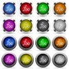 Set of function glossy web buttons. Arranged layer structure. - Function glossy button set