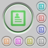 User profile push buttons - User profile color icons on sunk push buttons