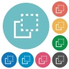 Bring to front white flat icons on color rounded square backgrounds - Bring to front flat icons