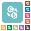 Euro Lira exchange square flat icons - Euro Lira exchange flat icons on simple color square background.