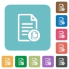 Copy document square flat icons - Copy document flat icons on simple color square background.