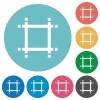 Adjust canvas size flat icons - Adjust canvas size white flat icons on color rounded square backgrounds