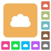 Cloud rounded square flat icons - Cloud icons on rounded square vivid color backgrounds.