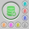 Database save push buttons - Database save color icons on sunk push buttons