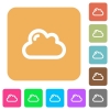 Cloud rounded square flat icons - Cloud icons on rounded square vivid color backgrounds.