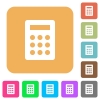 Calculator rounded square flat icons - Calculator icons on rounded square vivid color backgrounds.