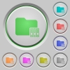 Organize folder color icons on sunk push buttons - Organize folder push buttons