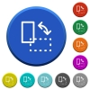 Rotate element beveled buttons - Rotate element round color beveled buttons with smooth surfaces and flat white icons