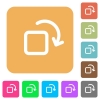 Rotate element rounded square flat icons - Rotate element flat icons on rounded square vivid color backgrounds.