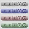 Longdrink icons on rounded horizontal menu bars in different colors and button styles - Longdrink icons on menu bars