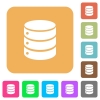 Database rounded square flat icons - Database flat icons on rounded square vivid color backgrounds.