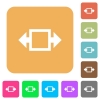 Width tool flat icons on rounded square vivid color backgrounds. - Width tool rounded square flat icons