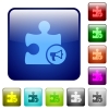 Alarm plugin color square buttons - Alarm plugin icons in rounded square color glossy button set