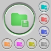 Save folder push buttons - Save folder color icons on sunk push buttons