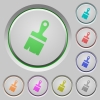 Paste with brush tool push buttons - Paste with brush tool color icons on sunk push buttons