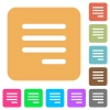 Text align justify last row right rounded square flat icons - Text align justify last row right flat icons on rounded square vivid color backgrounds.